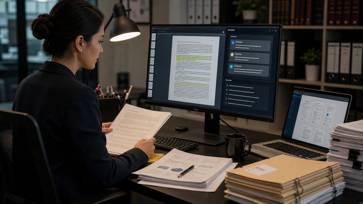 Automated NLP system summarizing large documents into key insights