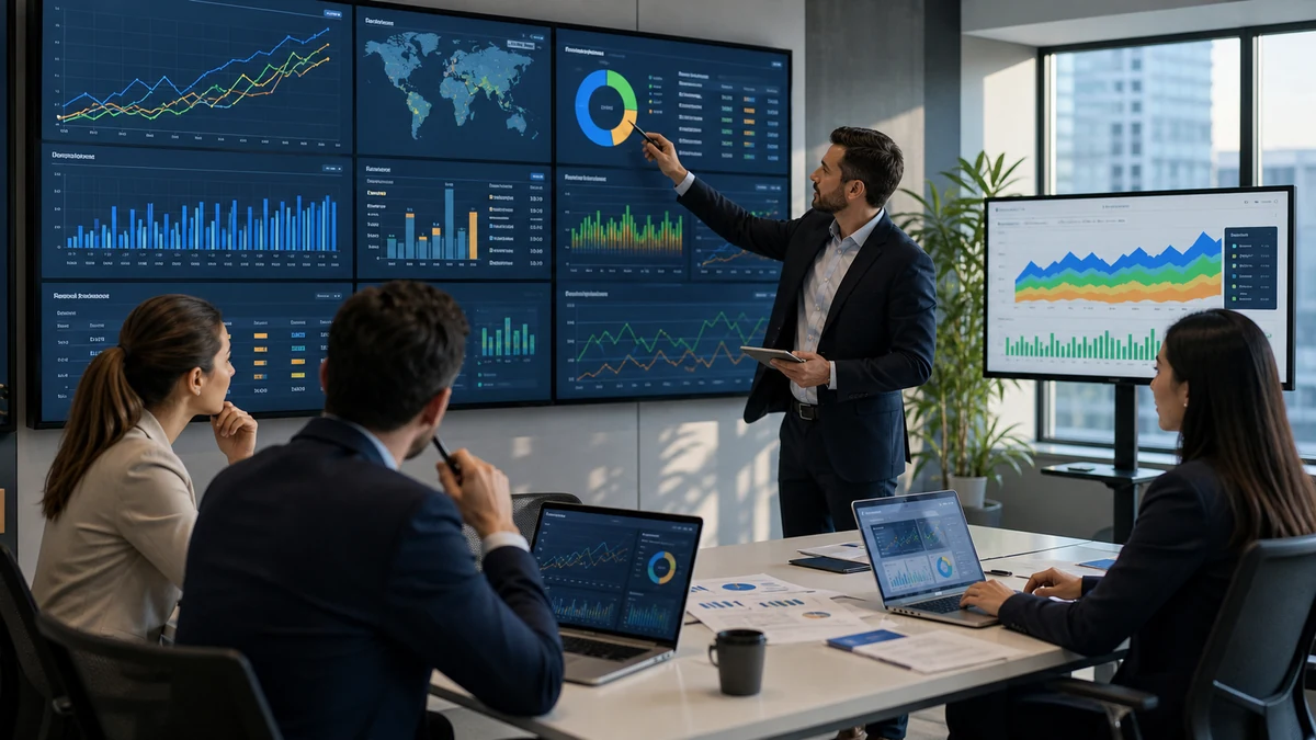 Predictive analytics dashboard showing sales and demand trends